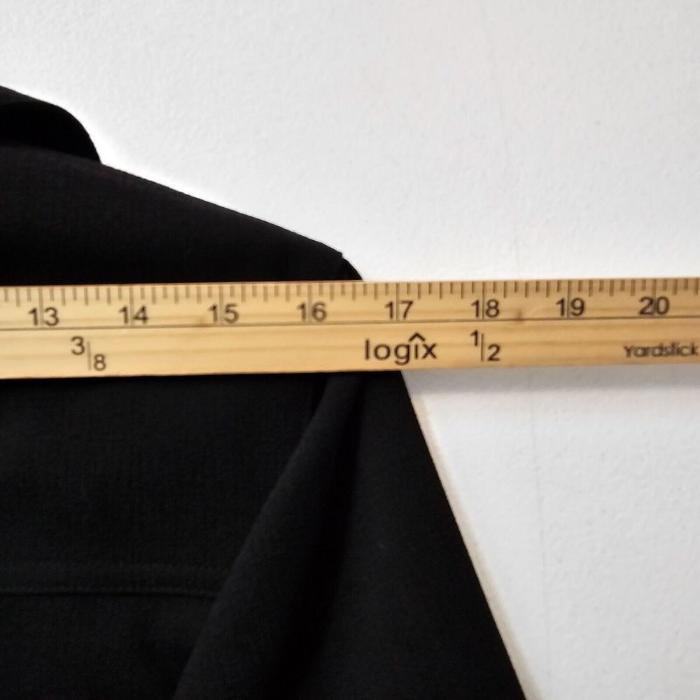 Drapers & Damons Black‎ Button Down Blouse Long Sleeve Collared Womens Medium - Picture 5 of 9